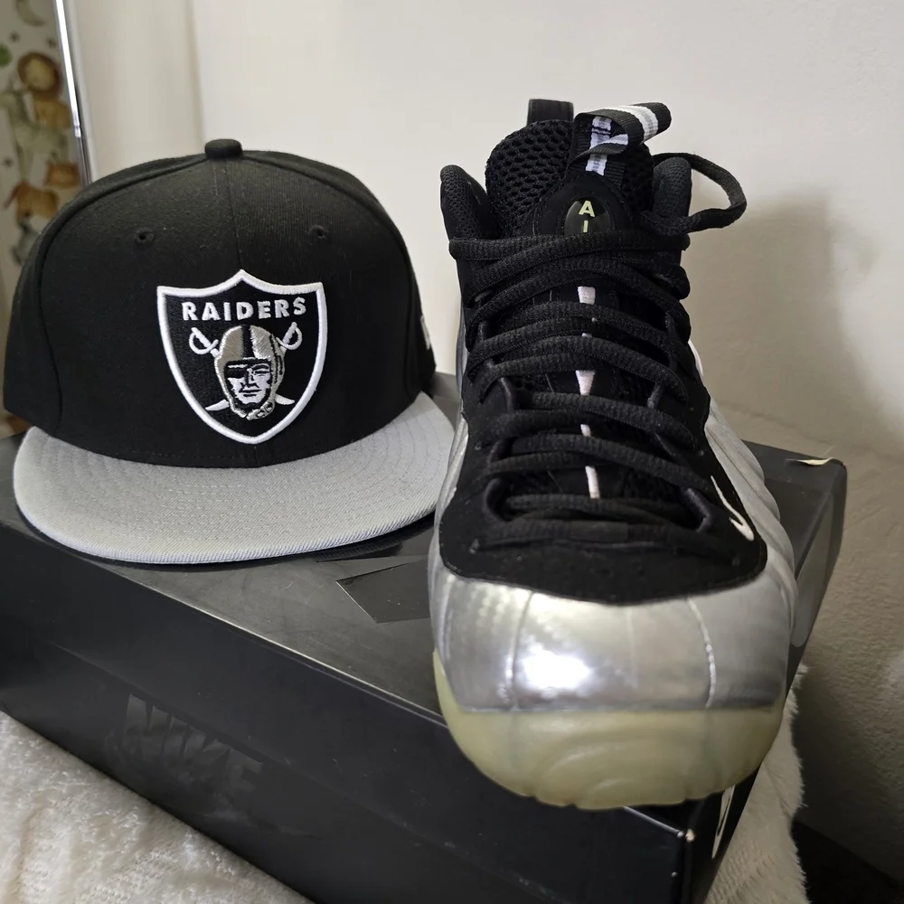 Nike Silver and Black Sneakers